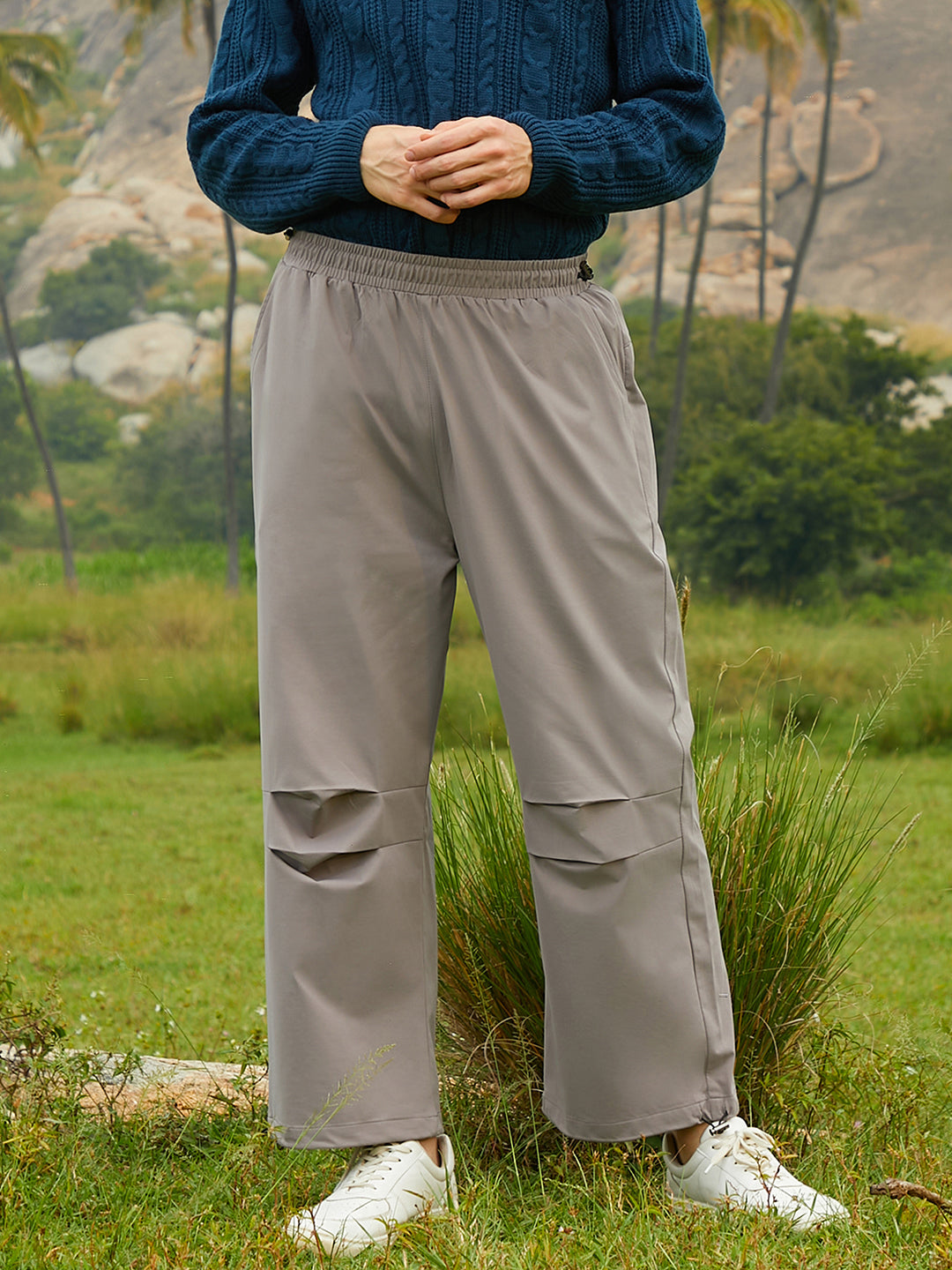 Campus Sutra Relaxed Parachute Trousers