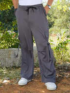 Campus Sutra Checkered Baggy Cargo Pants