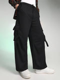 Campus Sutra Textured Modular Utility Trousers