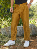 Campus Sutra Corduroy Tailored Trousers