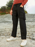 Campus Sutra Straight-Fit Utility Trousers