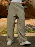Campus Sutra Lightweight - Panelled Baggy Cargo Trousers
