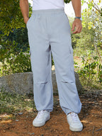 Campus Sutra Solid Parachute Cargo Pants