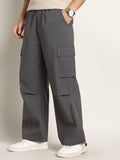 Campus Sutra Parachute-Relaxed Cargo Trousers