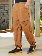 Campus Sutra Lightweight-Baggy Utility Trousers