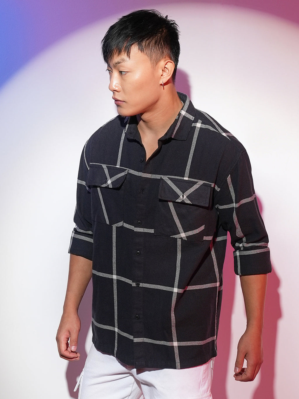 Campus Sutra Graph Check Shacket