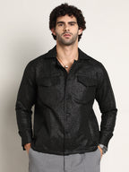 Campus Sutra Metallic Utility Shacket