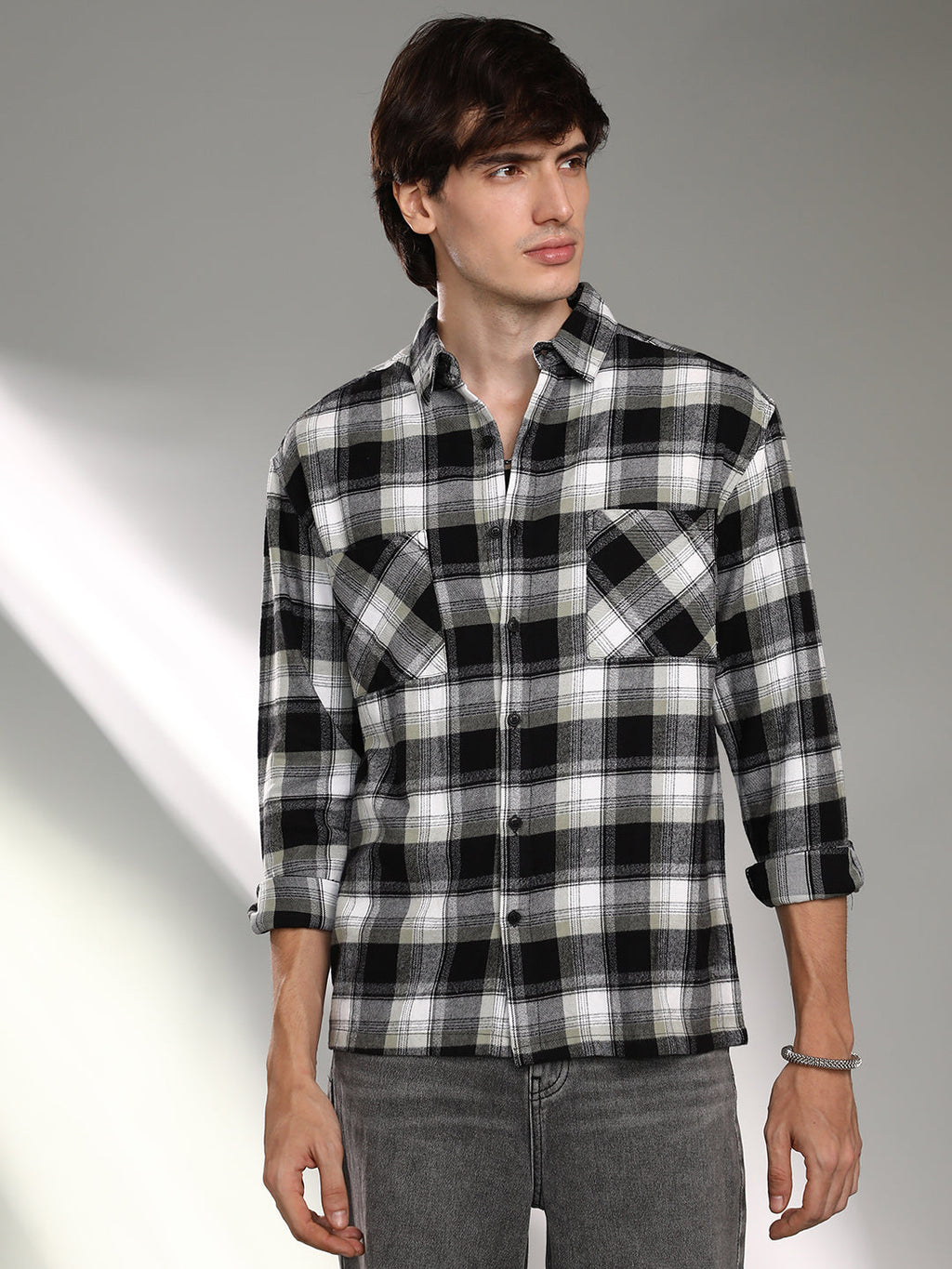 Campus Sutra Tartan Plaid Shacket