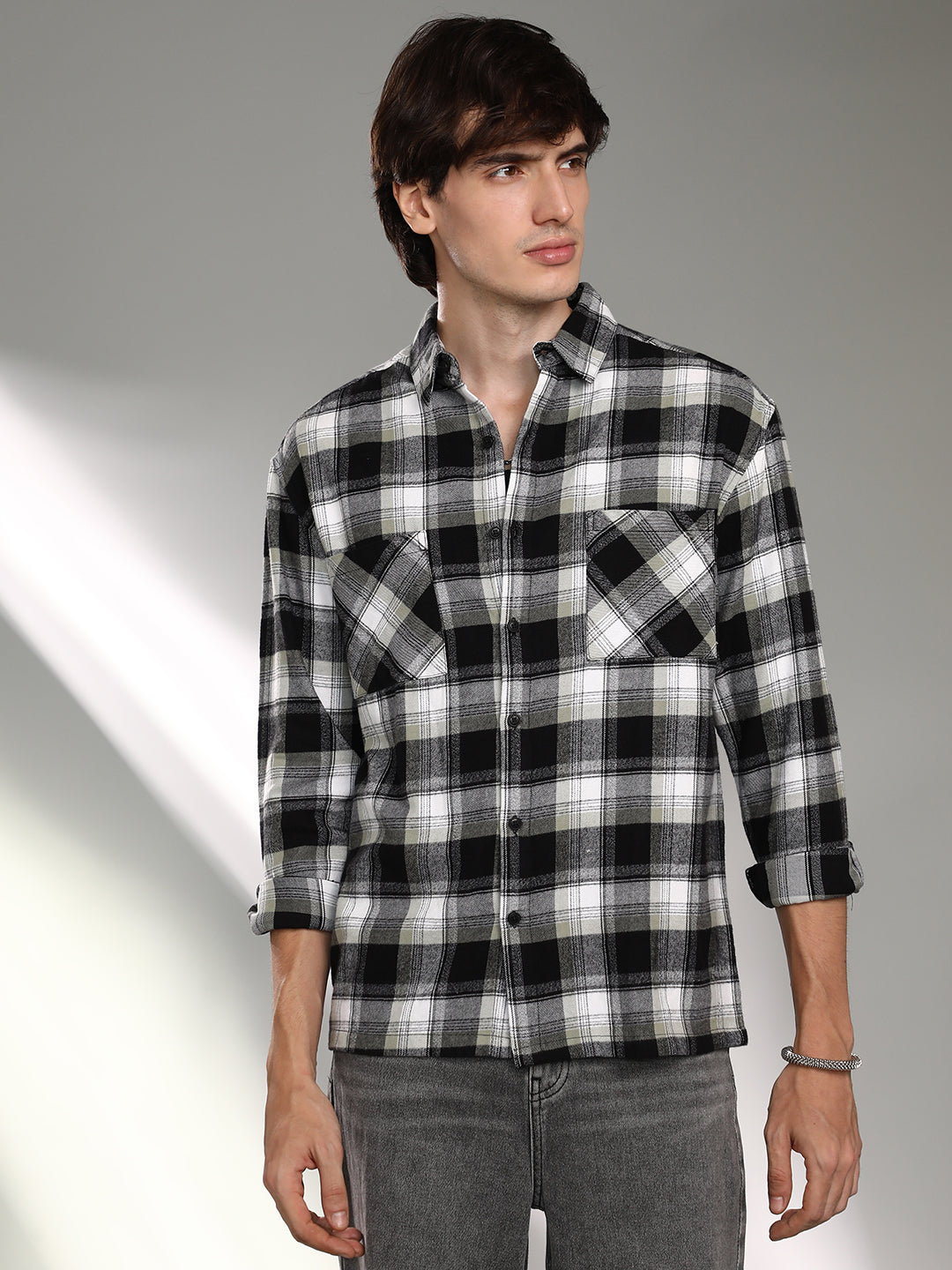 Campus Sutra Tartan Plaid Shacket