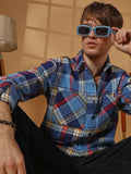 Campus Sutra Tartan Plaid Utility Overshirt