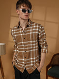 Campus Sutra Checkered Utility Overshirt