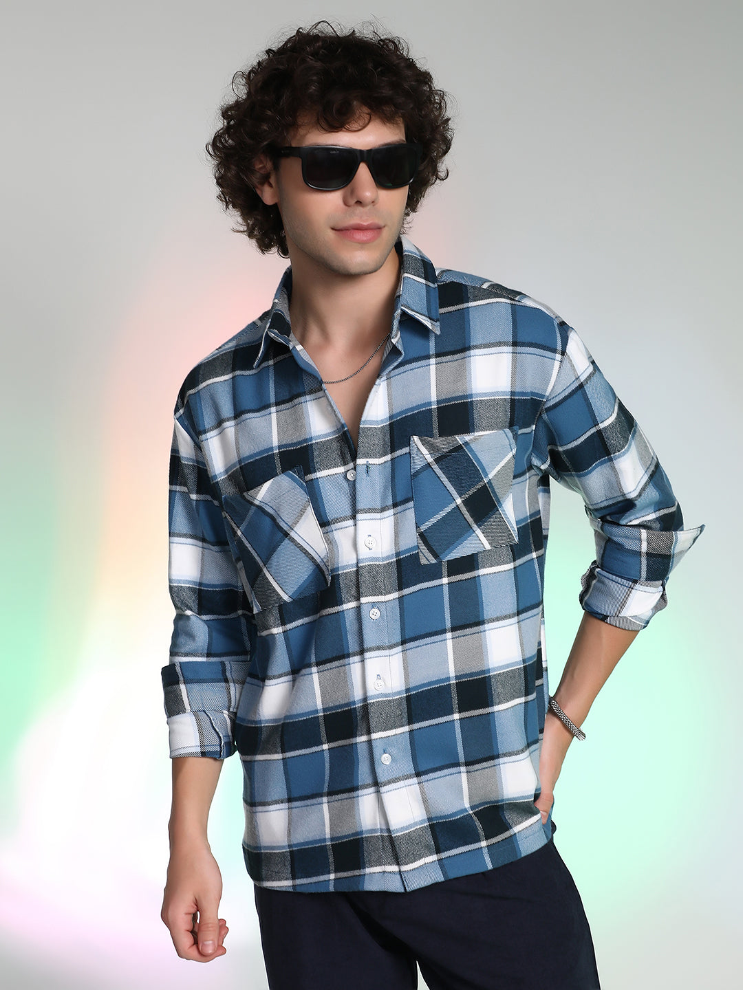 Campus Sutra Tartan Utility Shacket