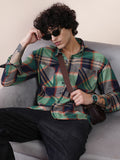 Campus Sutra Plaid-Check Utility Shacket