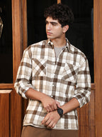 Campus Sutra Buffalo-Check Utility Shacket