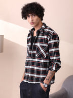 Campus Sutra Halo-Check Utility Shacket