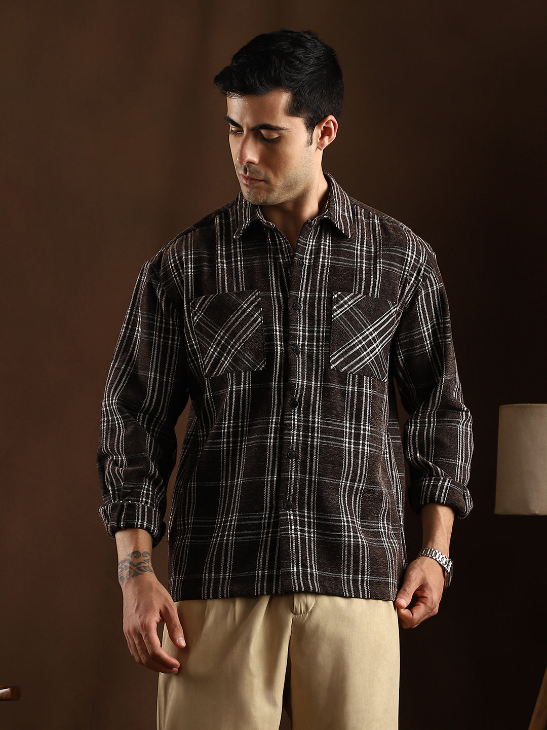 Campus Sutra Multi-Check Utility Shacket
