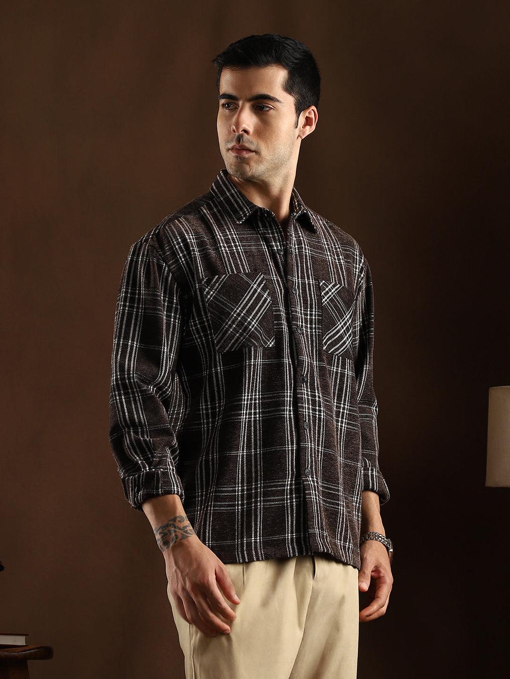 Campus Sutra Multi-Check Utility Shacket