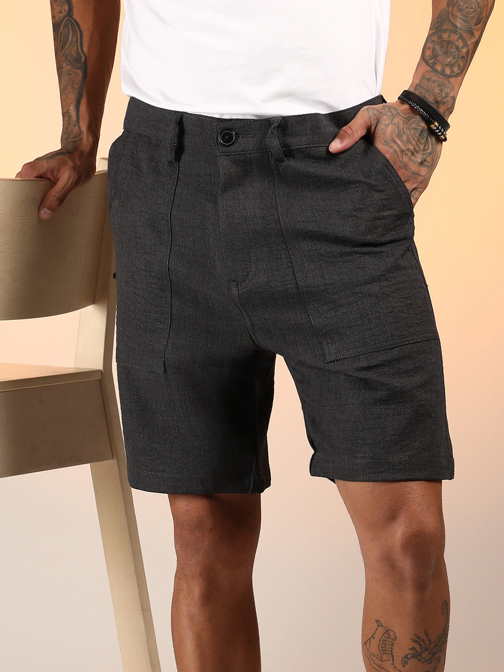 Campus Sutra Tailored Carpenter Shorts