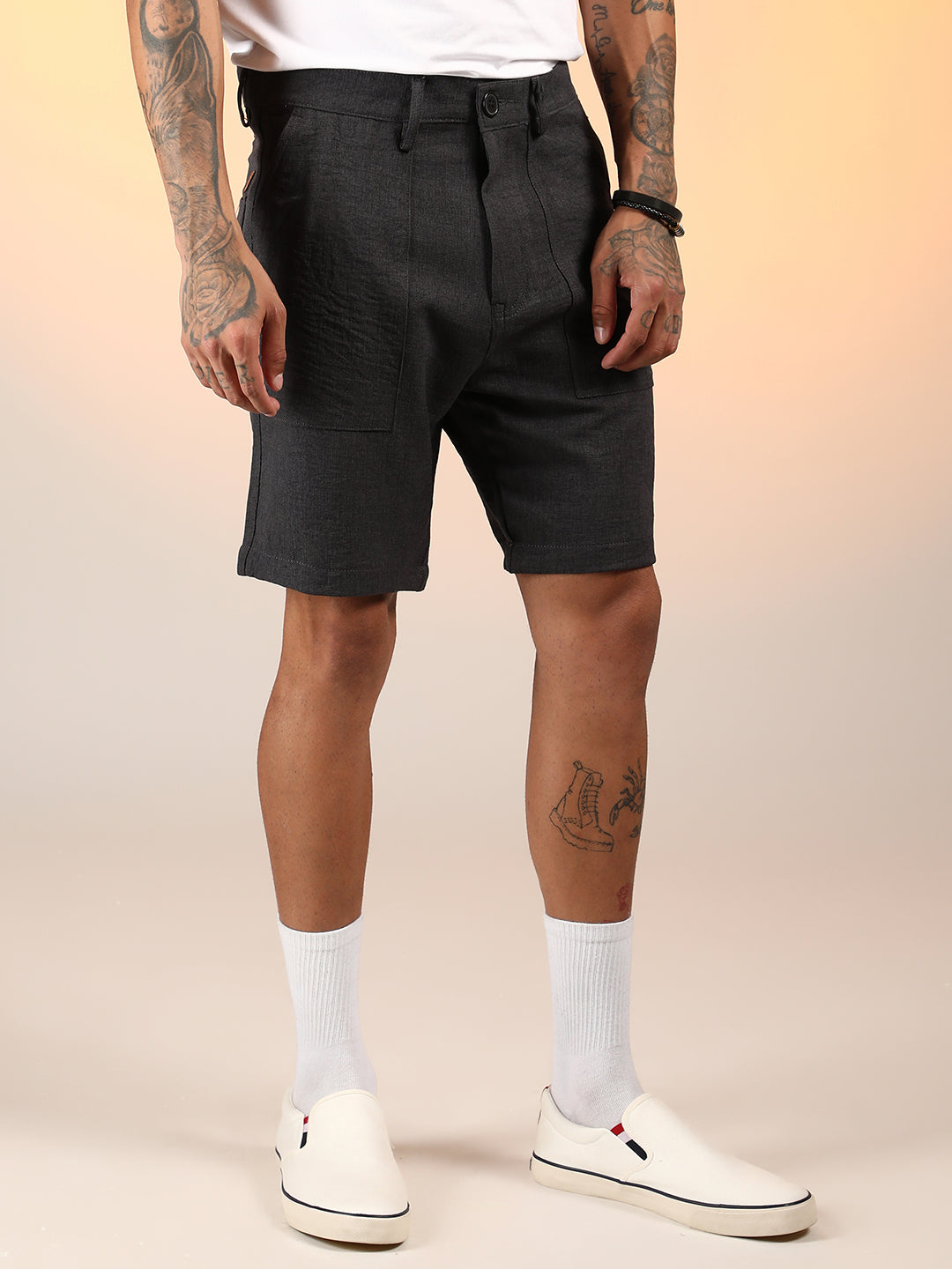 Campus Sutra Tailored Carpenter Shorts
