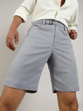 Campus Sutra Solid Tailored Shorts