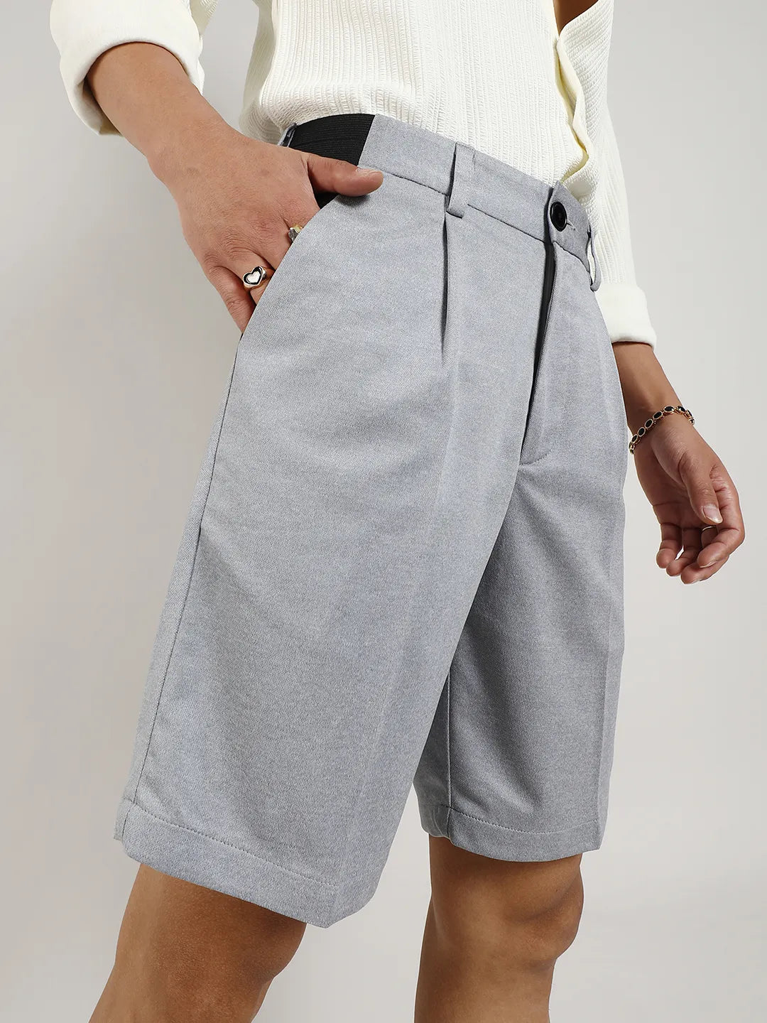Campus Sutra Tailored Straight-Fit Shorts
