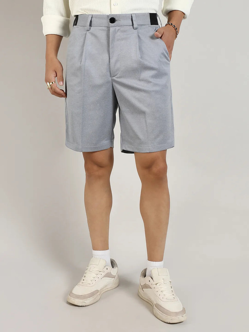 Campus Sutra Tailored Straight-Fit Shorts
