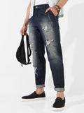 Campus Sutra Ripped Denim Jeans