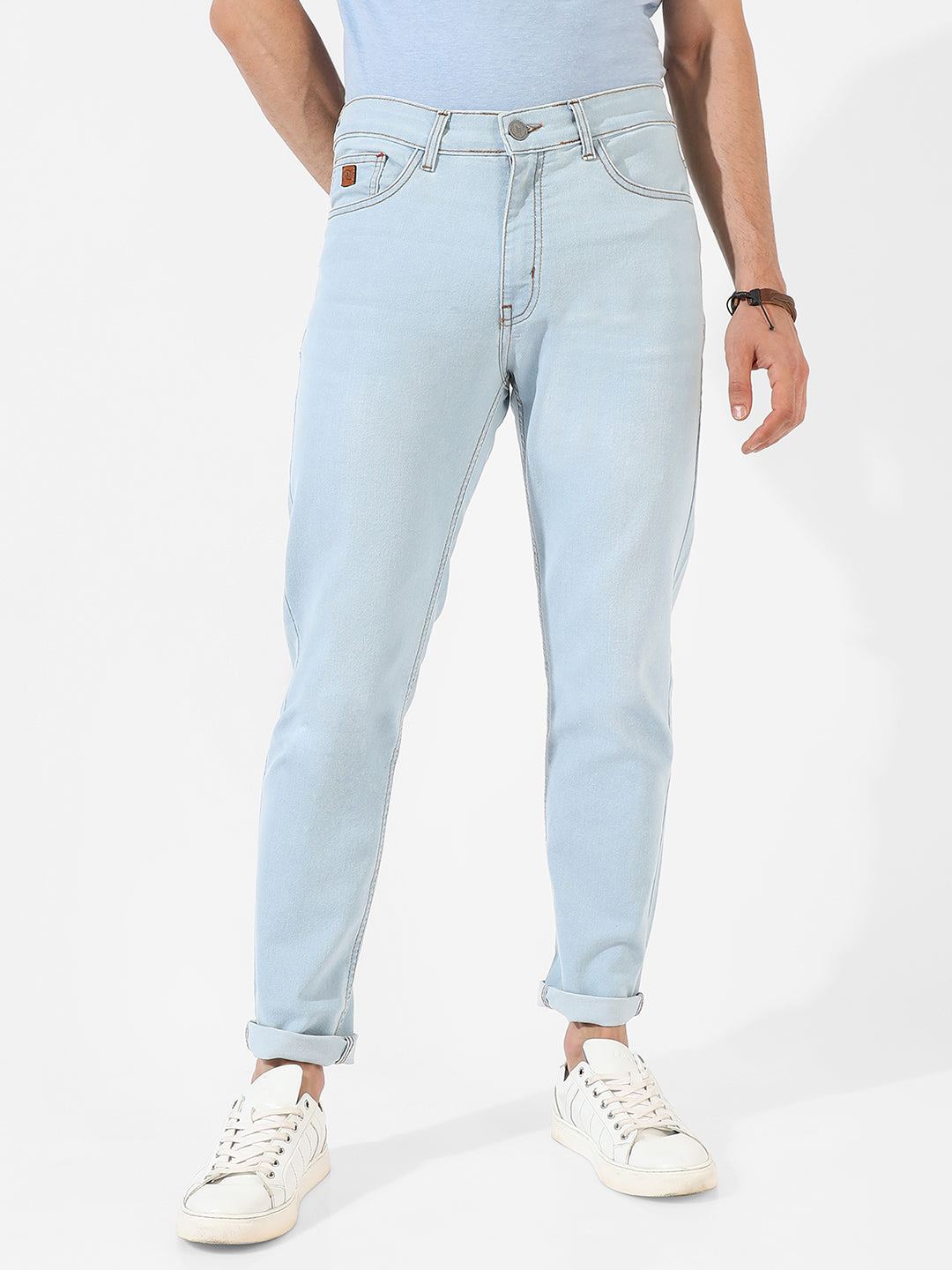 Campus Sutra Light-Washed Denim Jeans