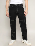 Campus Sutra Contrast Stitched Denim Jeans