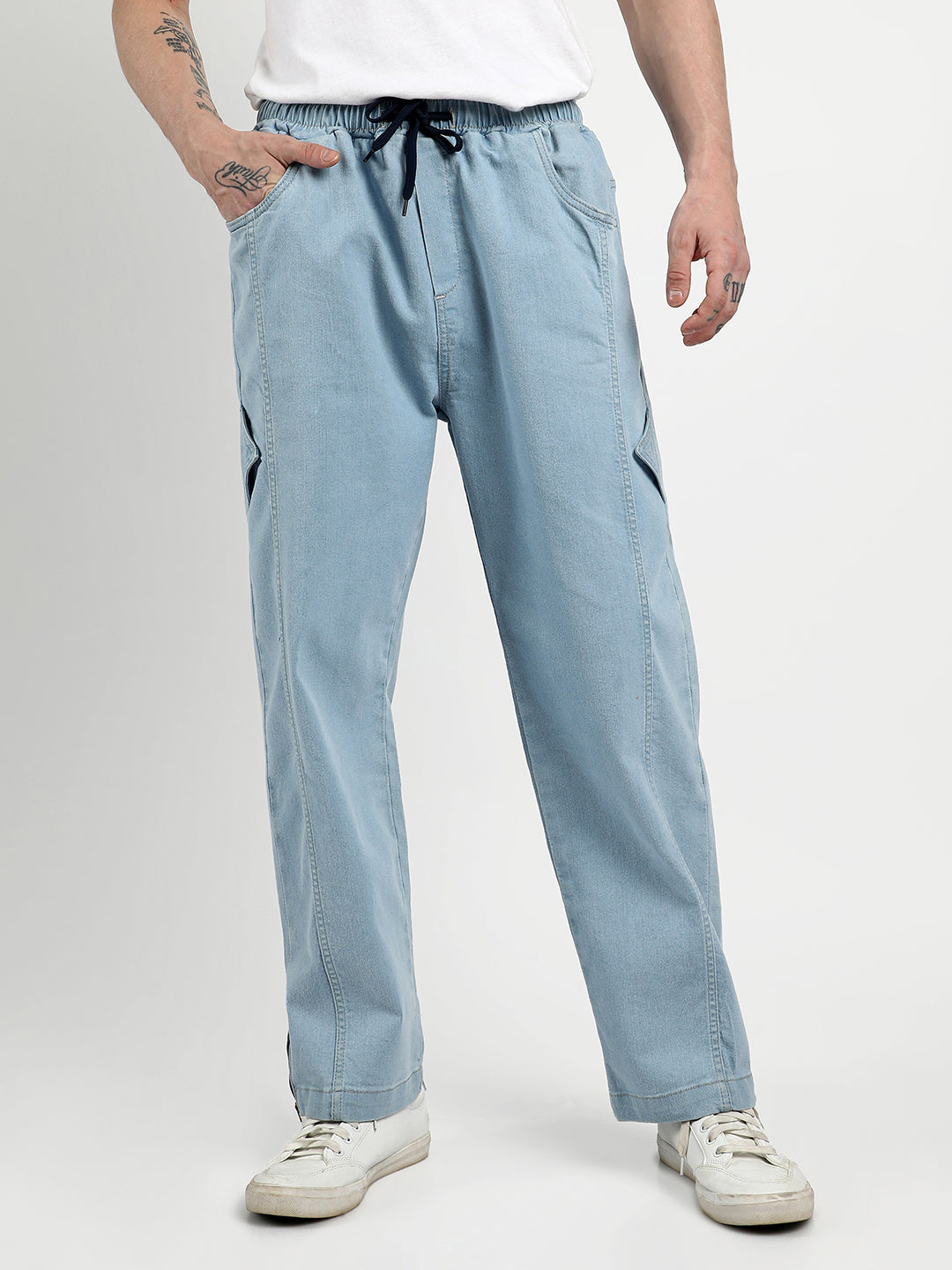 Campus Sutra Straight-Fit Denim Jeans