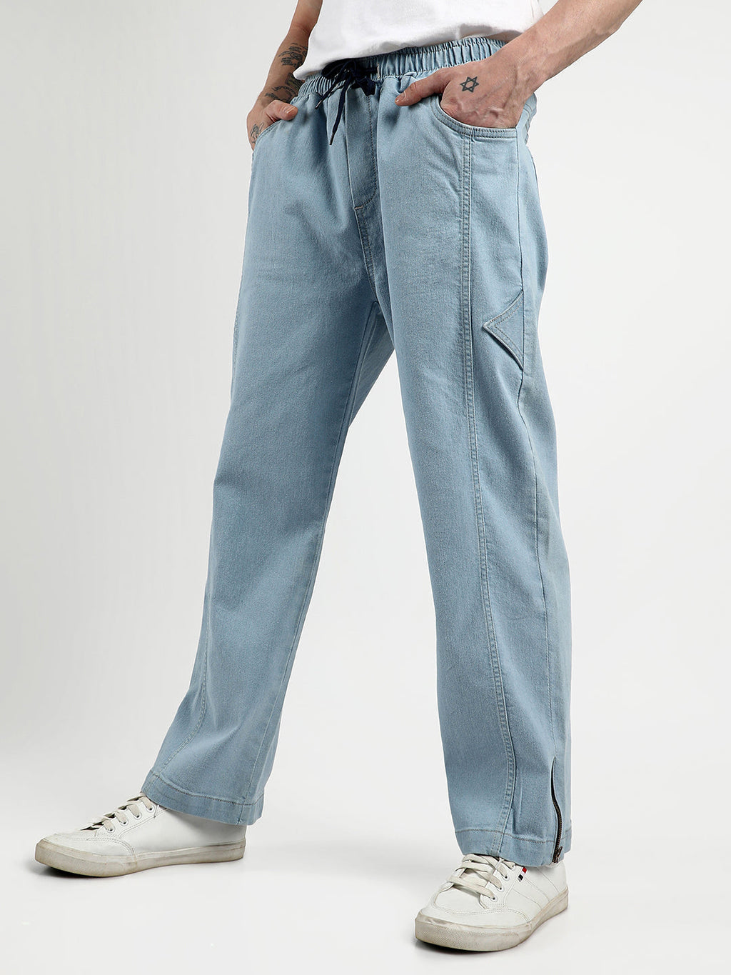 Campus Sutra Straight-Fit Denim Jeans