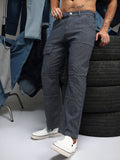 Campus Sutra Panelled Straight-Fit Denim Jeans