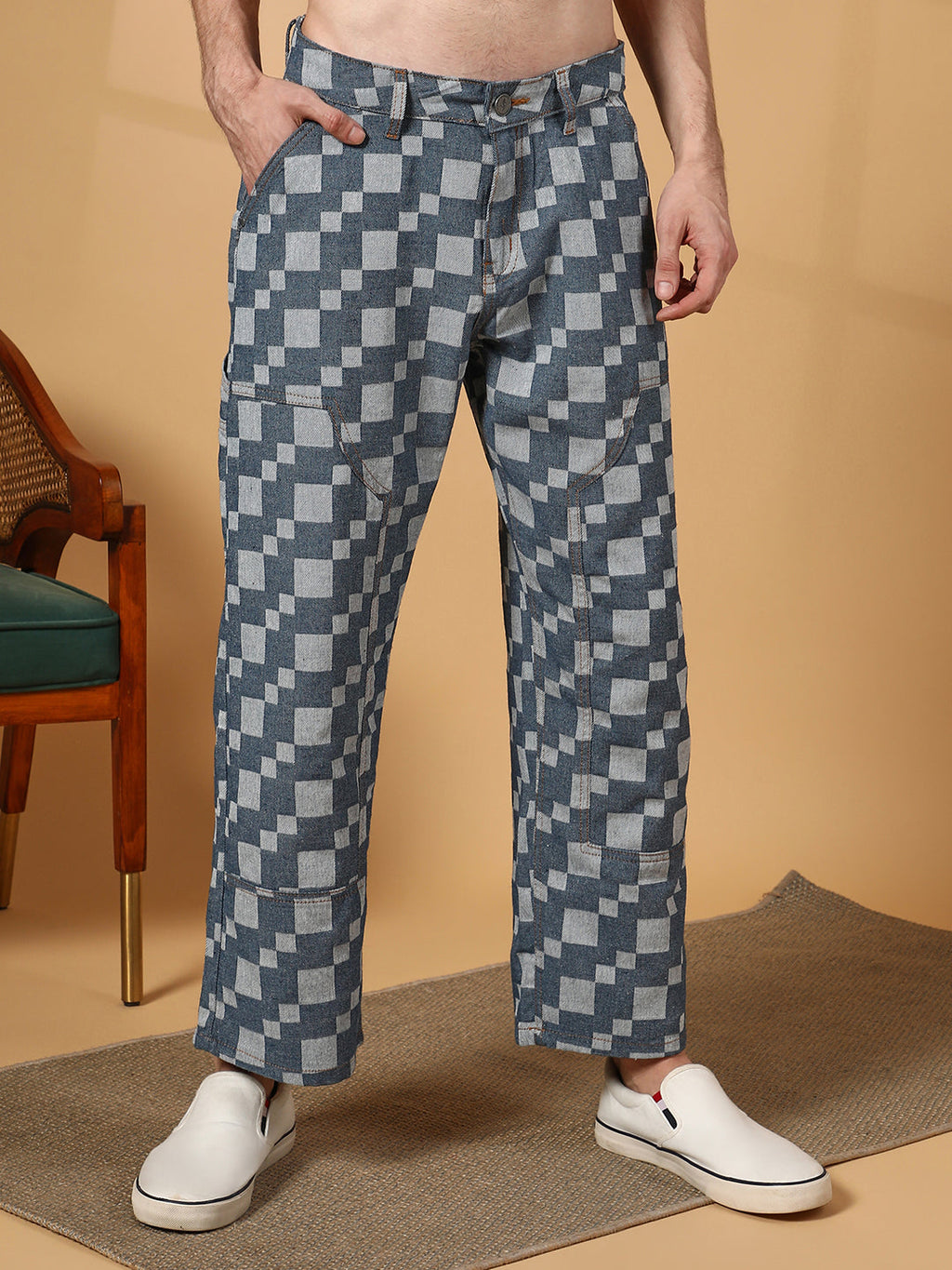 Campus Sutra Cubic Straight-Fit Denim Jeans