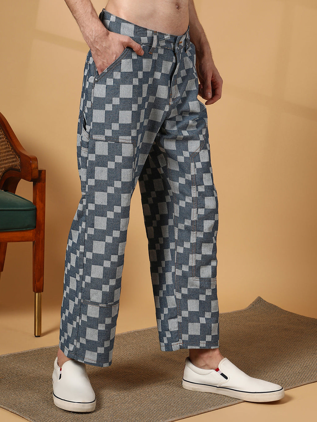 Campus Sutra Cubic Straight-Fit Denim Jeans