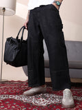 Campus Sutra Patched Straight Denim Jeans
