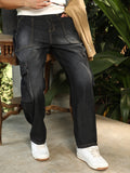 Campus Sutra Washed Carpenter-Utility Denim Jeans