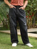 Campus Sutra Tinted Relaxed-Utility Denim Jeans