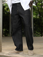 Campus Sutra Baggy Cargo Denim Jeans