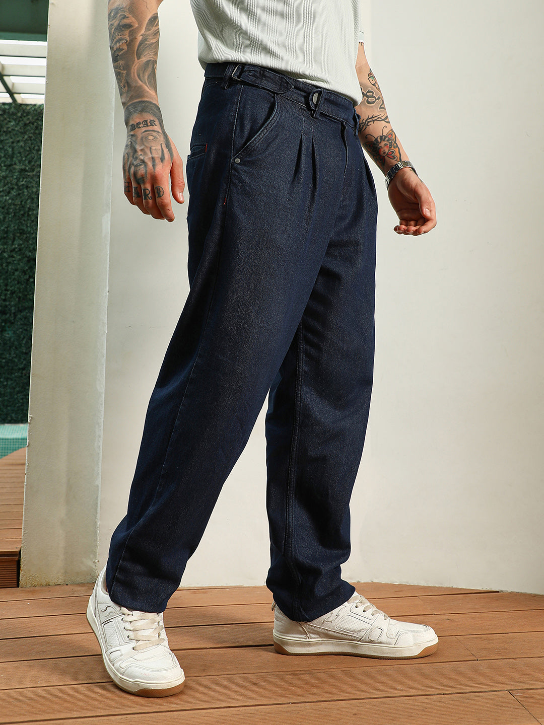 Campus Sutra Dark Indigo Denim Jeans