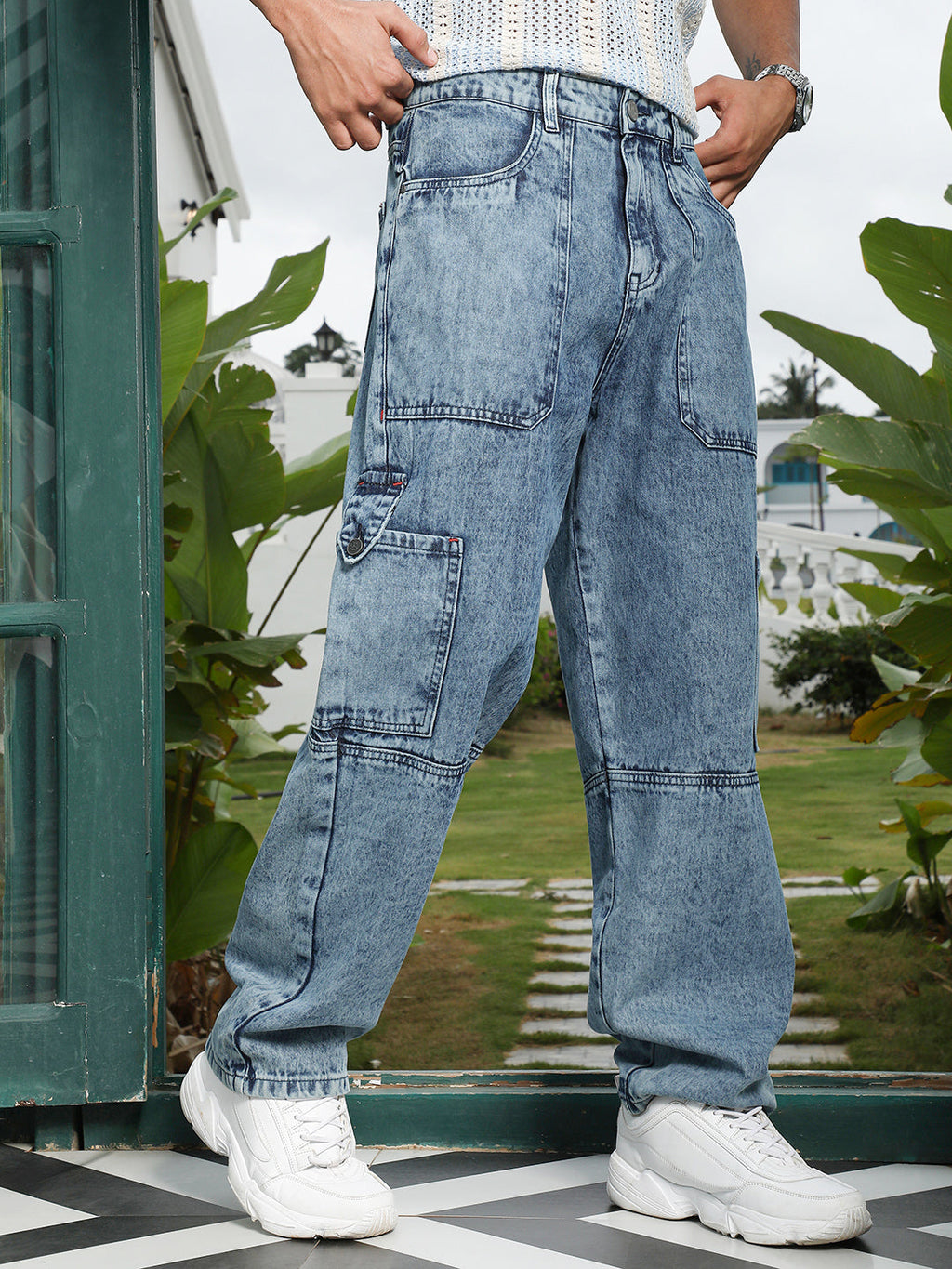 Campus Sutra Utility-Carpenter Denim Jeans