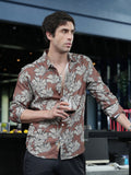 Campus Sutra Contrast-Sunflower Imprint Shirt