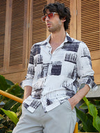 Campus Sutra Contrast-Fade Imprint Shirt