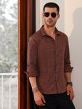 Campus Sutra Regular Fit Textured Casual Shirt