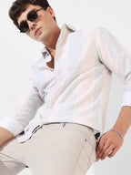 Campus Sutra Striped Casual Shirt