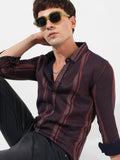Campus Sutra Striped Casual Shirt