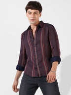 Campus Sutra Striped Casual Shirt