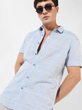Campus Sutra Textured Casual Shirt
