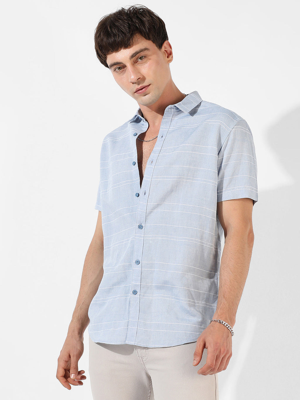 Campus Sutra Textured Casual Shirt