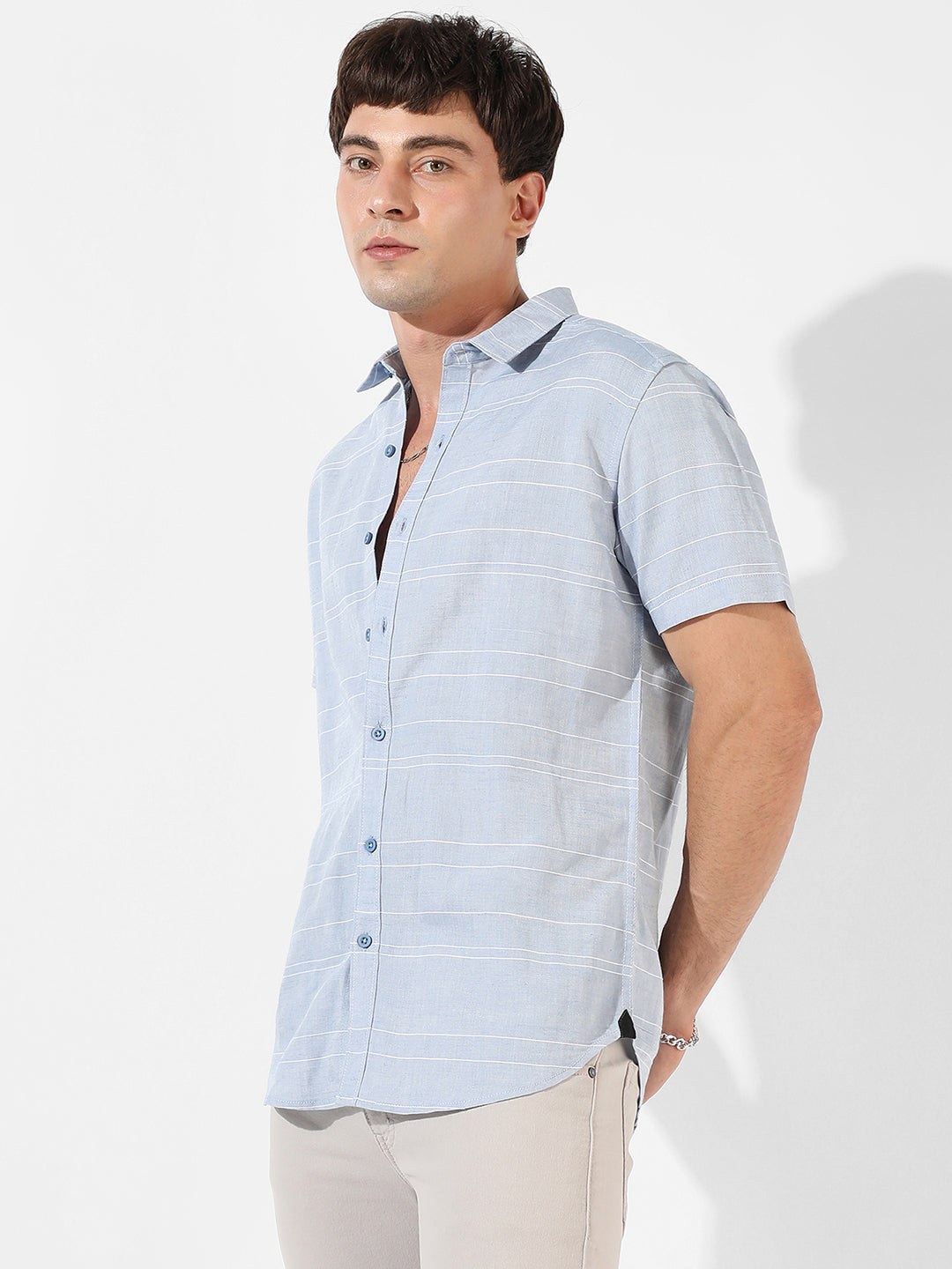 Campus Sutra Textured Casual Shirt