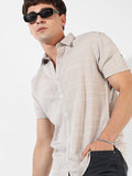 Campus Sutra Textured Casual Shirt